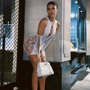 POSTER GIRL Carrie Dress in Bone